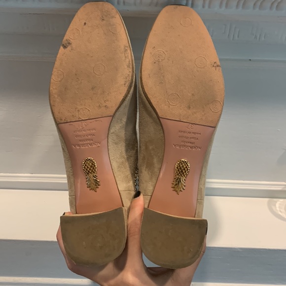Aquazzura Suede Ankle Boots Size 37 - Picture 8 of 9